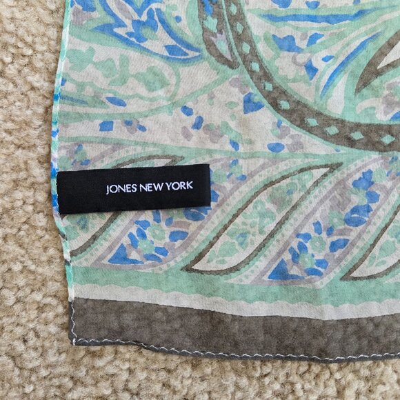 Jones New York Silk Chiffon Scarf - Picture 8 of 10